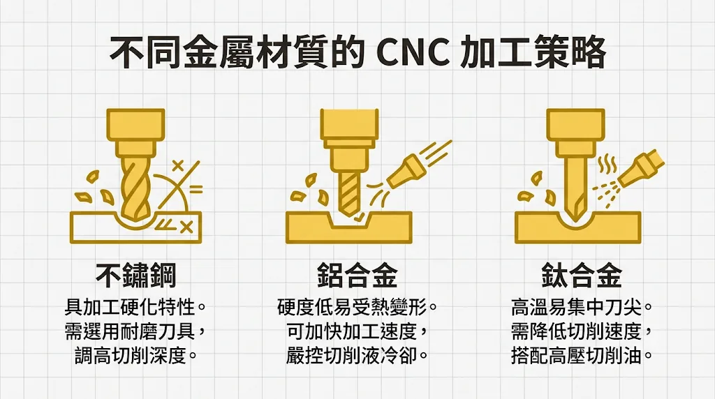 CNC加工常見金屬材質特性